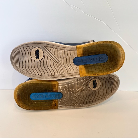 Coach Men’s Sneakers Size 11 CitySoL CLRBLK CRT Blue Suede Leather Lace-… - Picture 15 of 15